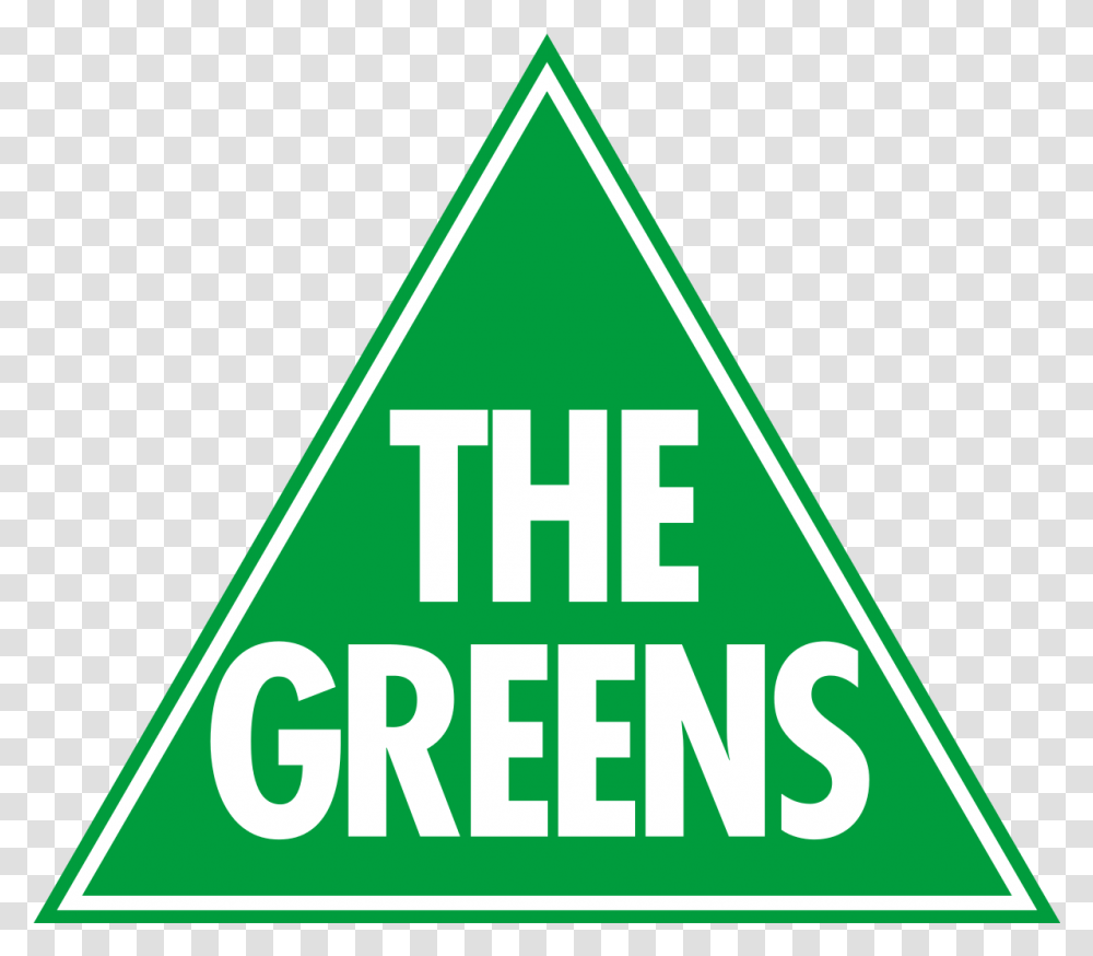 Queensland Greens Australian Greens Party Logo, Triangle, Symbol, Sign, Road Sign Transparent Png