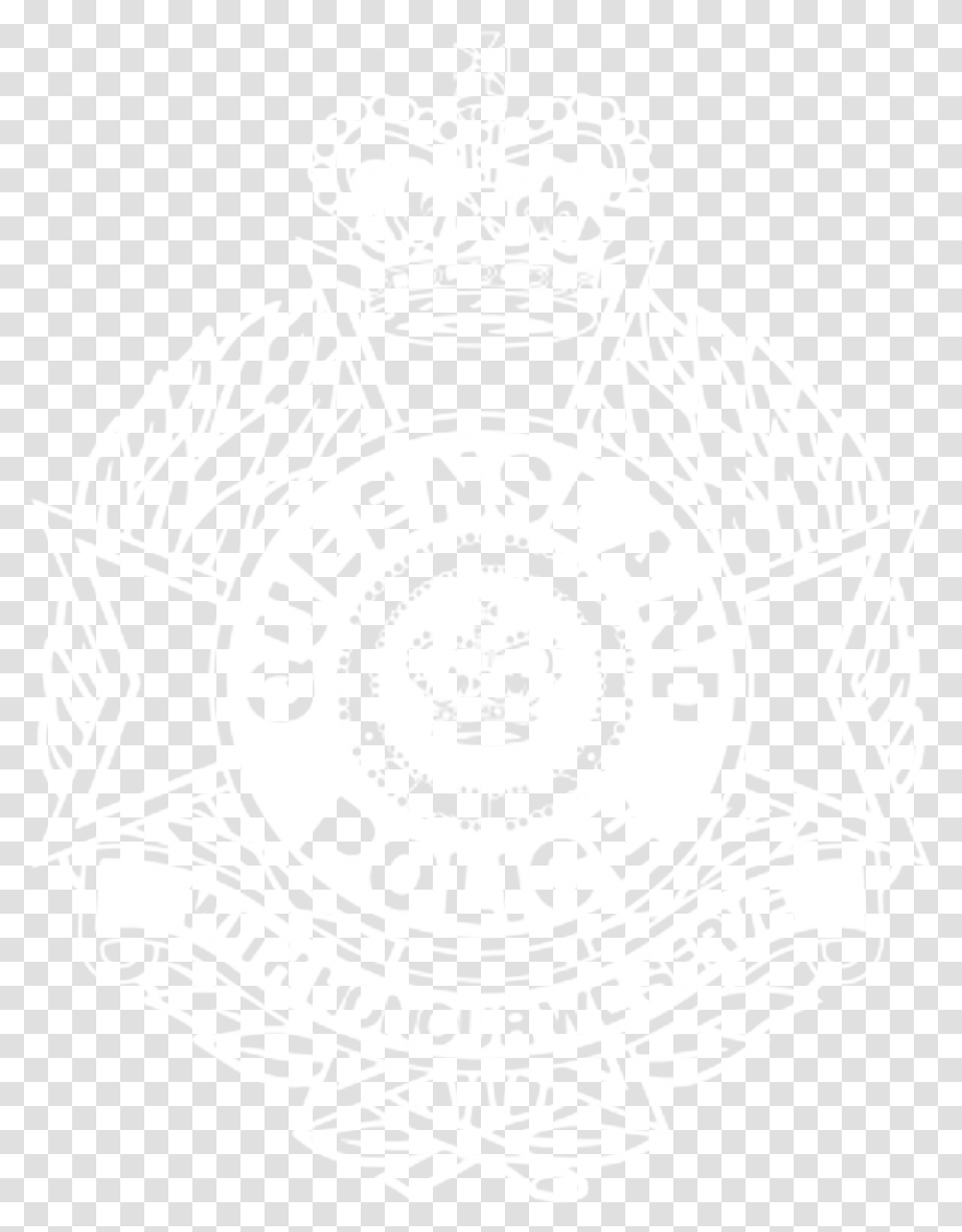 Queensland Police Logo White Solid, Symbol, Trademark, Badge, Emblem Transparent Png