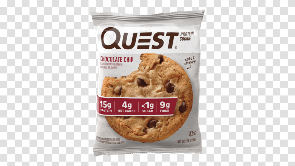 Quest Chocolate Chip Cookie, Food, Biscuit, Plant, Cracker Transparent Png