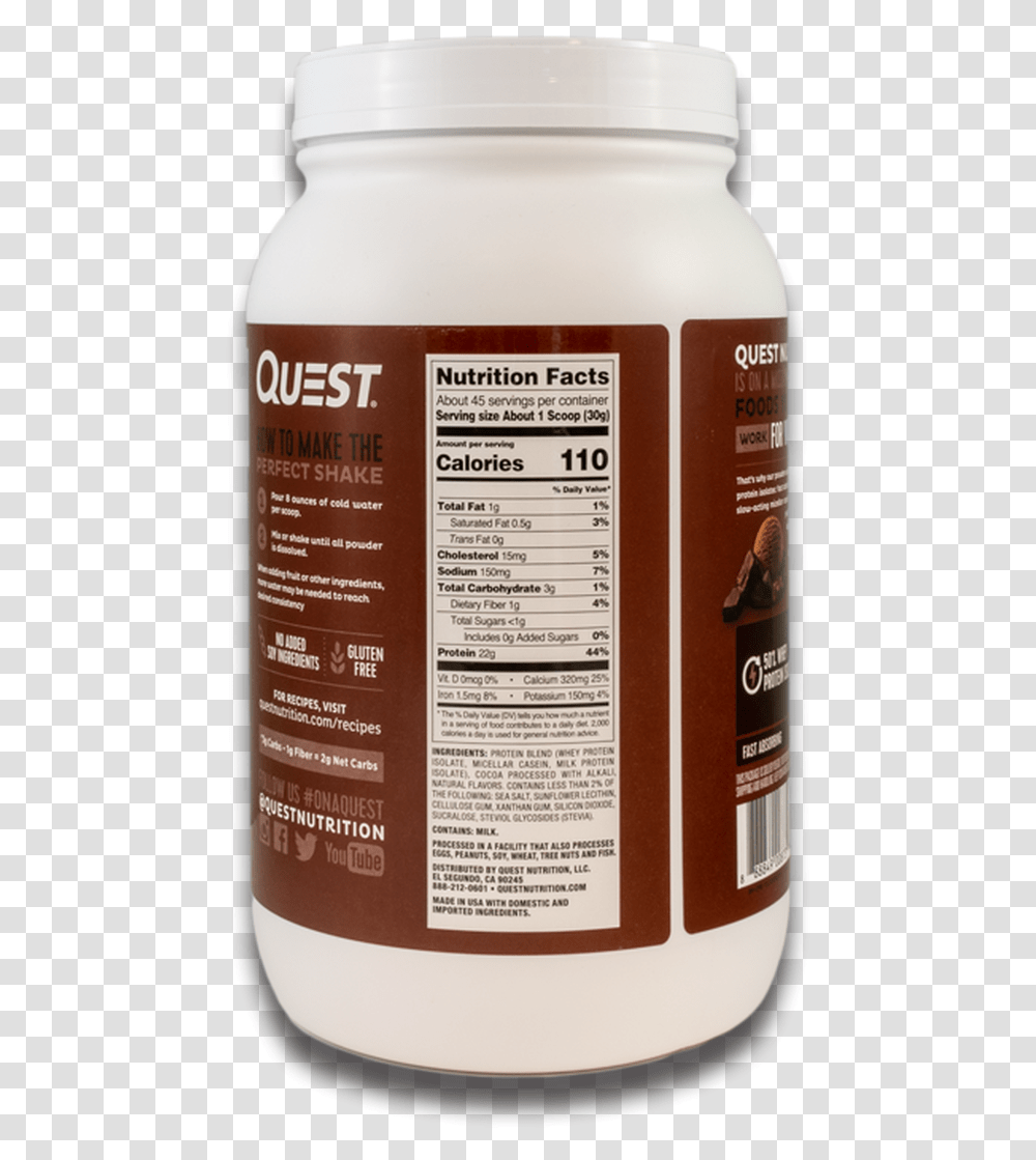 Quest Protein Powder Medicinal Mushroom, Label, Menu, Tin Transparent Png