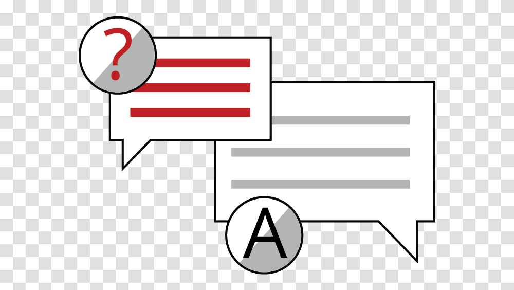 Question And Answer Speech Bubbles Icon Circle, Number, Flag Transparent Png