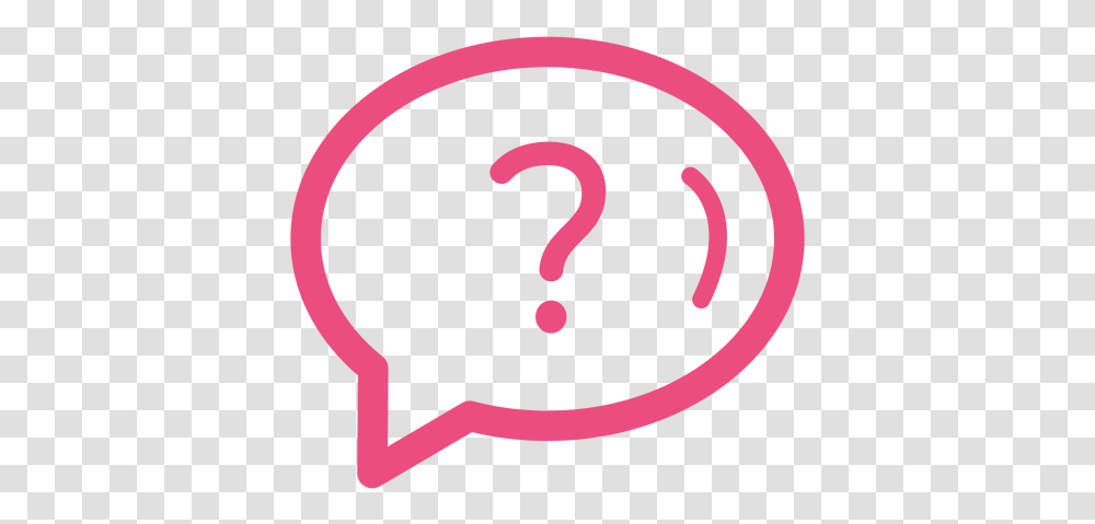 Question Icon Stroke & Svg Vector File Signo De Pregunta Rosa, Label, Text, Number, Symbol Transparent Png