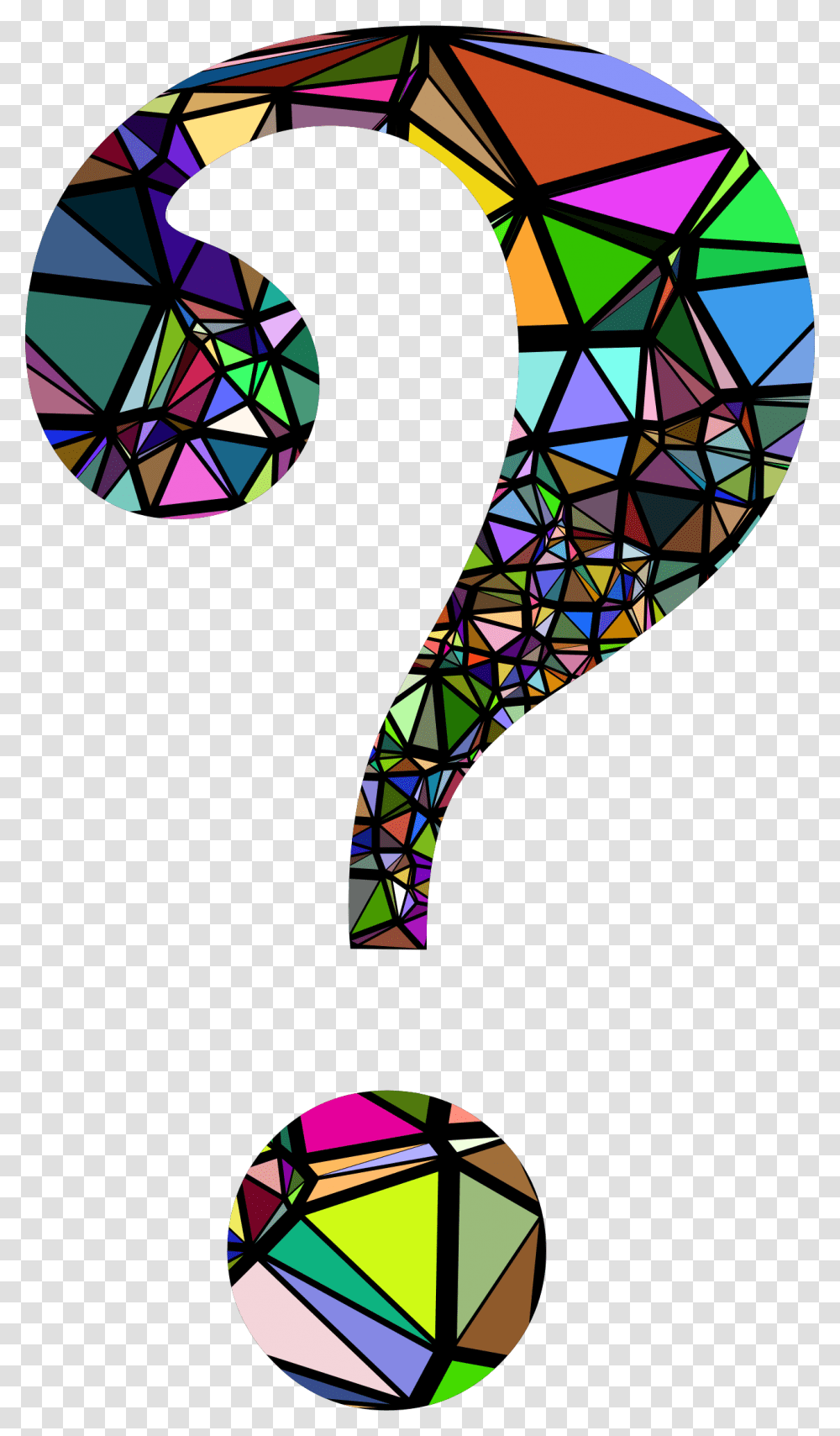 Question Mark Clip Art Image Black, Stained Glass, Construction Crane, Sphere, Doodle Transparent Png