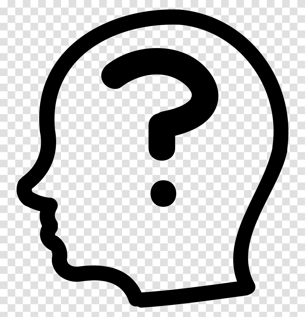 Question Mark Computer Icons Head With Question Mark Inside, Light, Stencil Transparent Png
