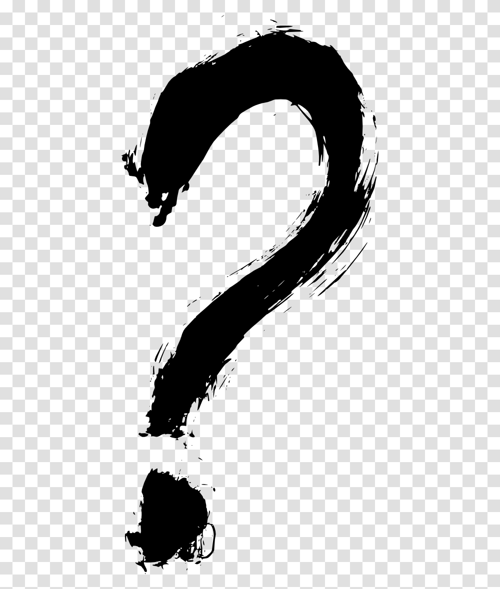 Question Mark Paint Brush, Stencil, Bird, Animal Transparent Png