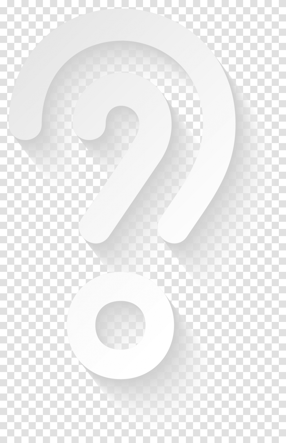 Question Mark White White 3d Question Mark, Number, Alphabet Transparent Png