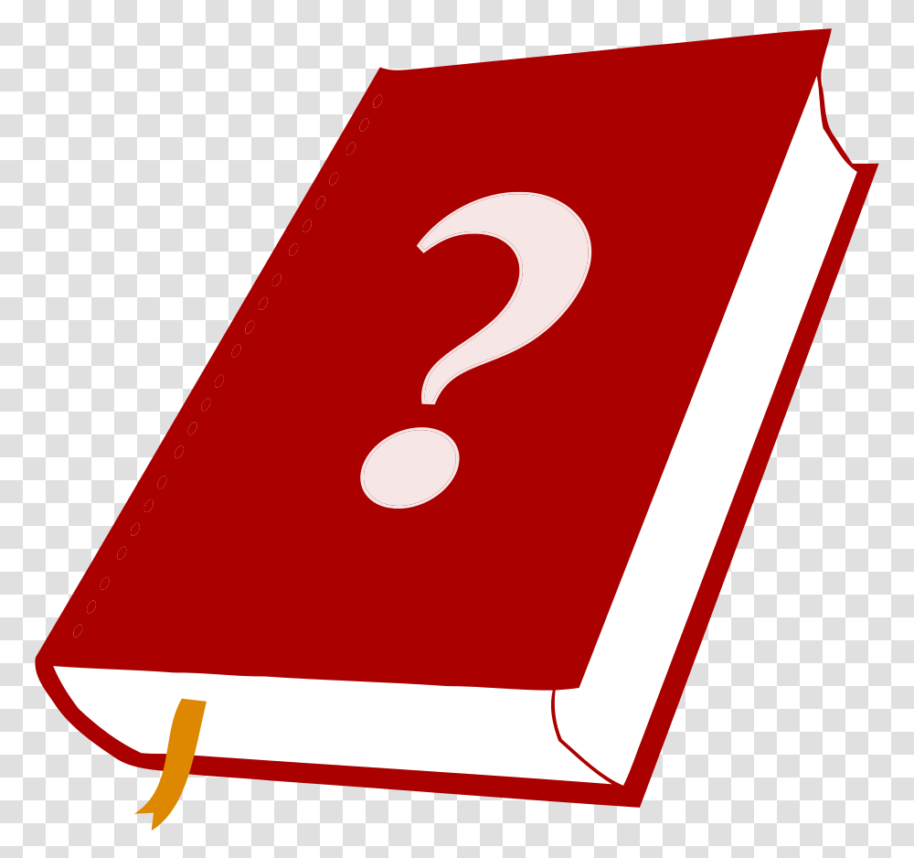 Question Marks Book With Question Mark Icon, Alphabet, Number Transparent Png