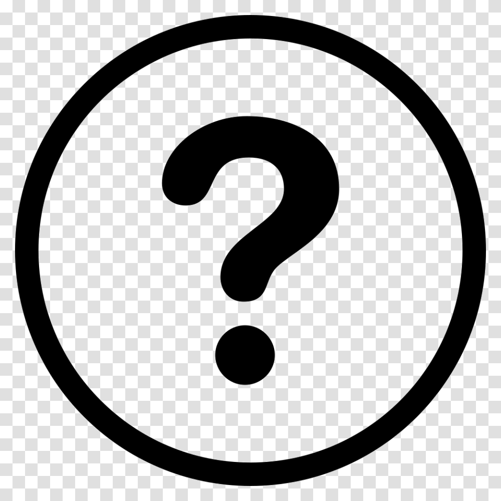 Question Sign In Circles Information Clipart Black And White, Number, Logo Transparent Png