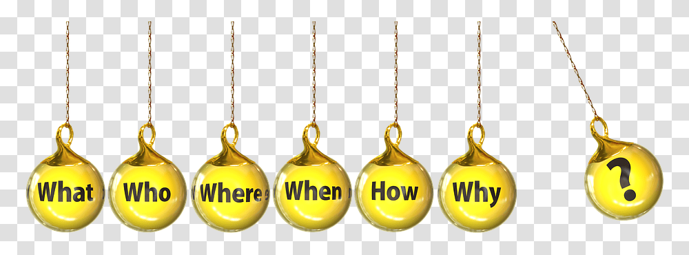 Question Who How What Where When Good Investment, Gold, Pendant Transparent Png