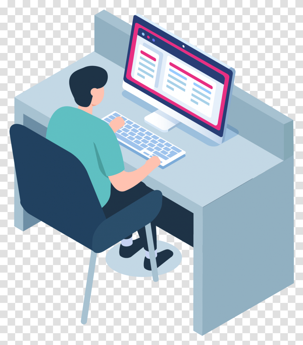 Questionmark Taking A Test On A Computer, Computer Keyboard, Computer Hardware, Electronics, Furniture Transparent Png