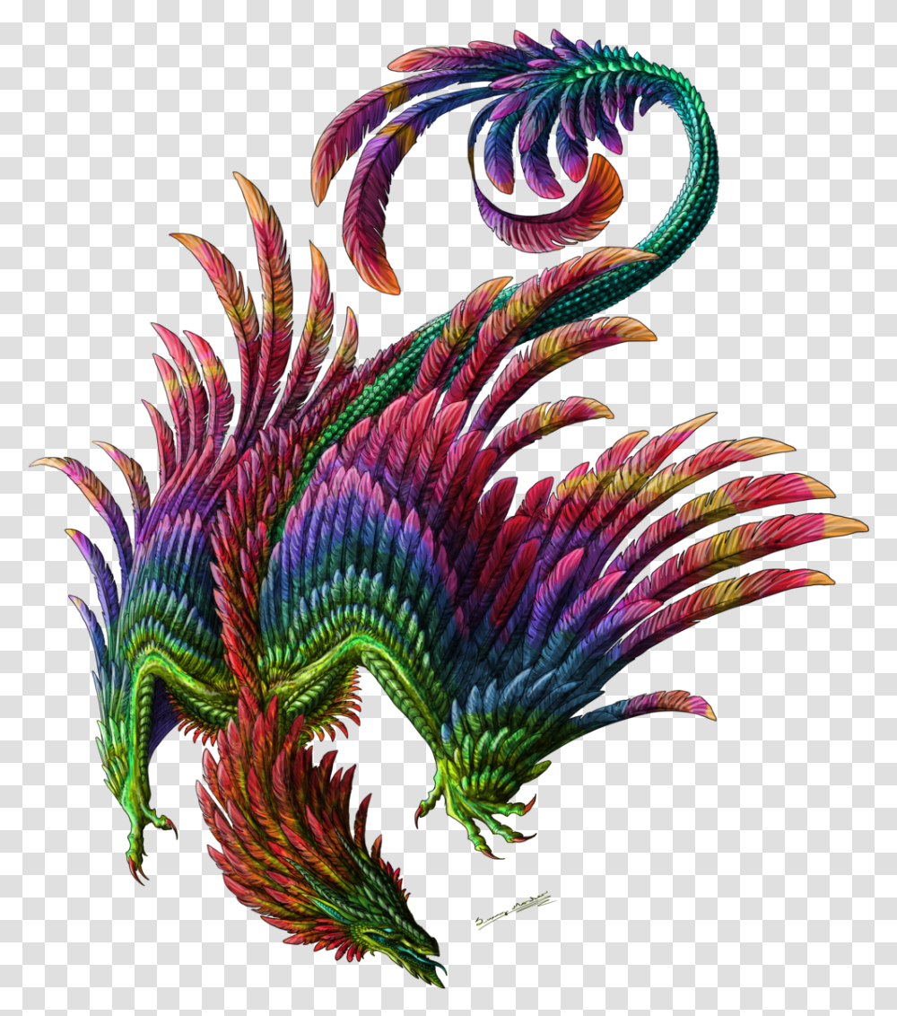 Quetzalcoatl By Sunima Feathered Serpent Aztec God Quetzalcoatl, Ornament, Pattern, Fractal, Bird Transparent Png