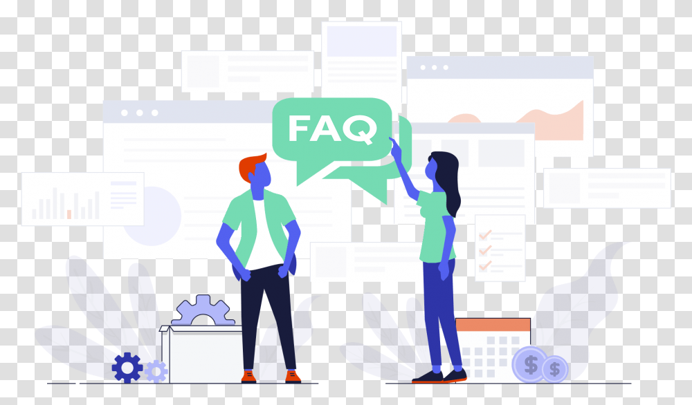 Quick Answers For Frequently Asked Questions Cartoon, Person, Advertisement, Poster Transparent Png