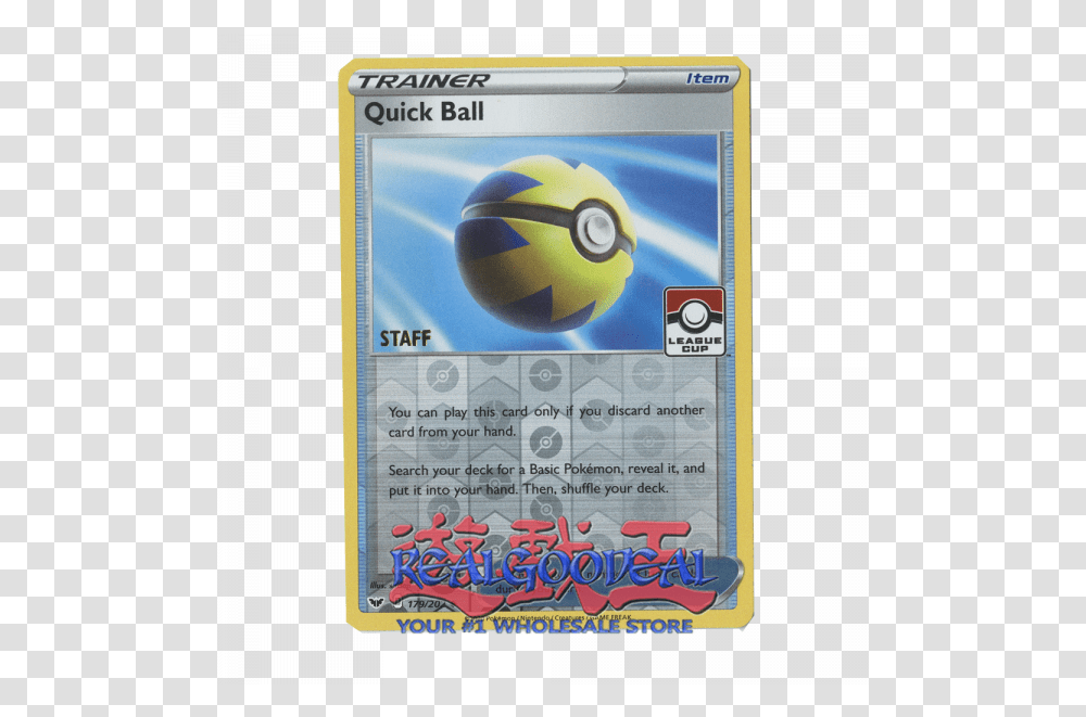 Quick Ball Trainer 179202 Reverse Holo Pokemon League Quick Ball 179 202 League Promo, Text, Sphere, Mobile Phone, Electronics Transparent Png