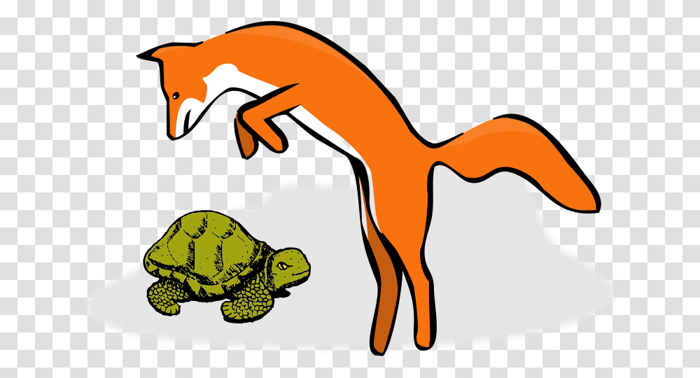 Quick Brown Fox Jumps Over The Lazy Dog Clipart Fox Clipart, Animal, Reptile, Turtle, Sea Life Transparent Png
