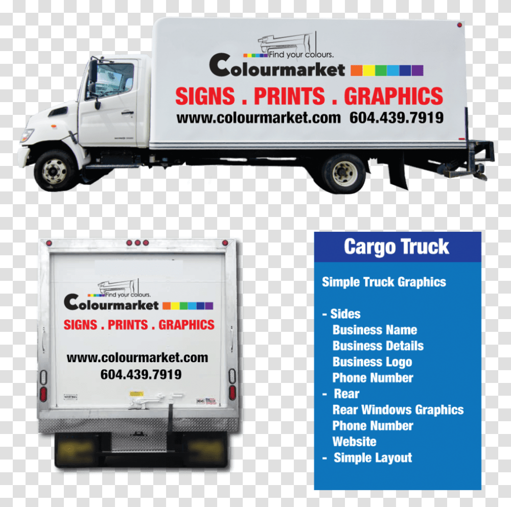 Quick Cargo Truck Graphics Delivery Truck, Moving Van, Vehicle, Transportation, Text Transparent Png