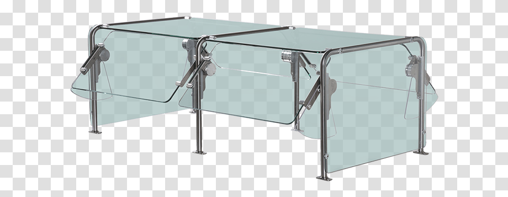 Quick Click Adjustable Double Sided Glass Sneeze Guard Folding Table, Furniture, Coffee Table, Tabletop, Turnstile Transparent Png