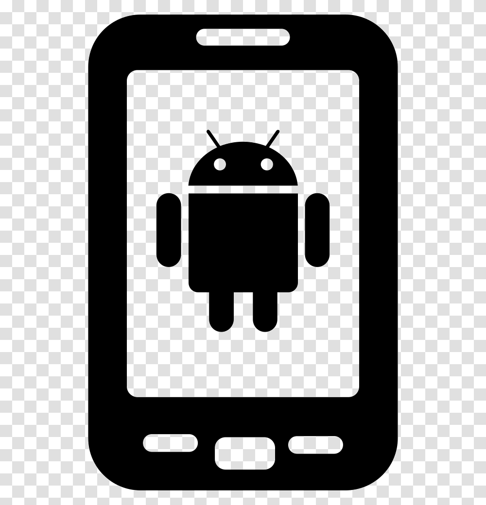 Quiet Android Phone Icon Free Download, Stencil, Silhouette, Label Transparent Png