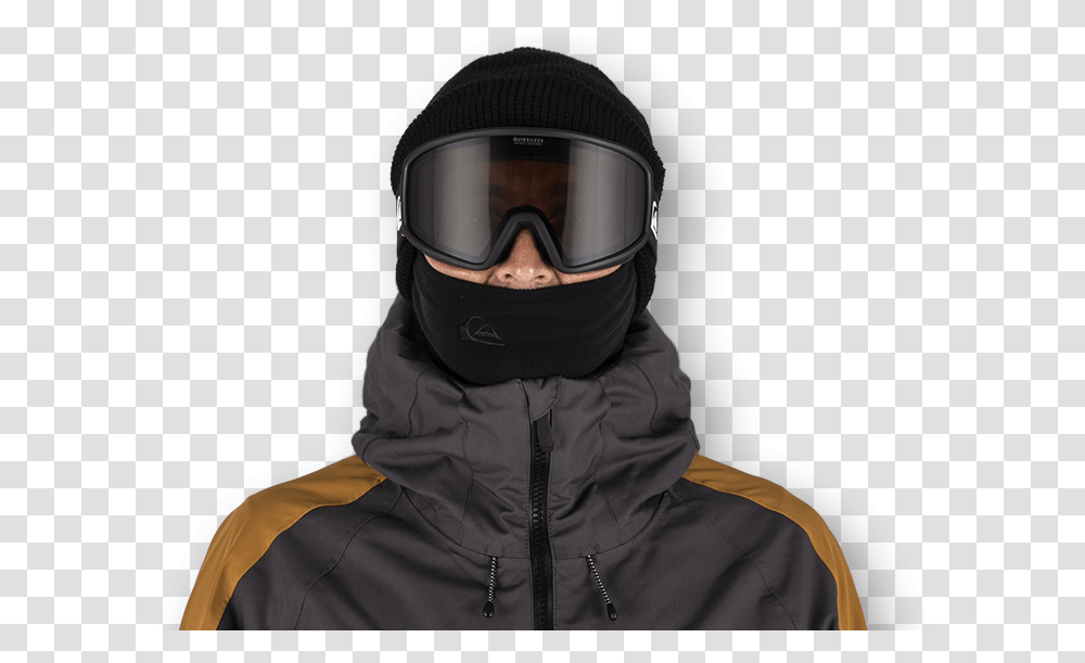 Quiksilver Travis Rice Stretch Jacket, Helmet, Coat, Person Transparent Png