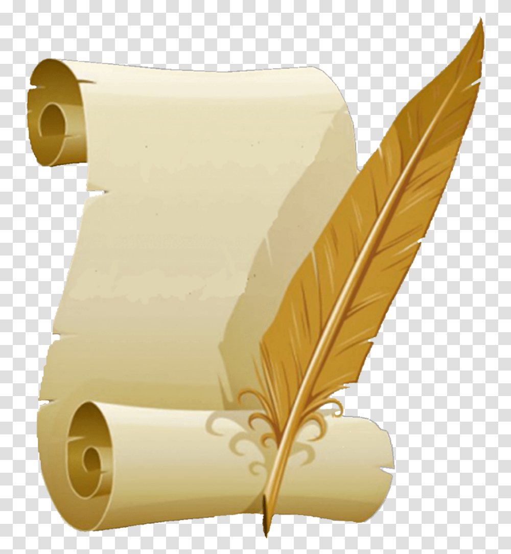 Quill And Paper Pen And Paper Clipart, Scroll, Tent Transparent Png