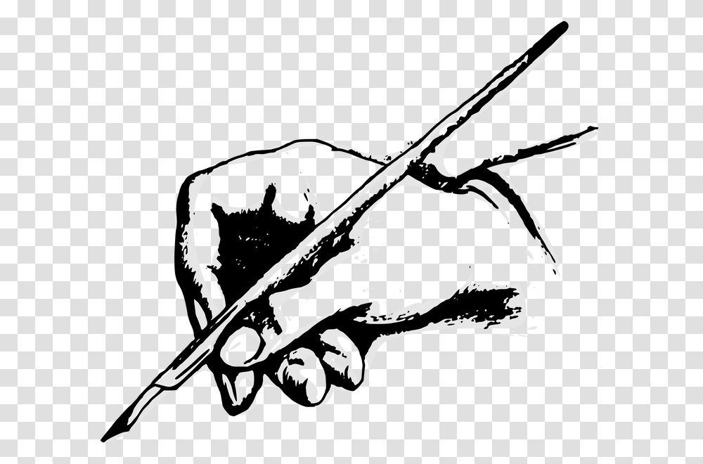 Quill Clipart Hand Holding Clipart Pen Writing, Bow, Lawn Mower, Animal Transparent Png