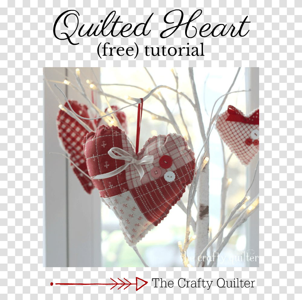 Quilted Heart Tutorial The Crafty Quilter Includes Heart, Home Decor, Patchwork, Linen, Applique Transparent Png