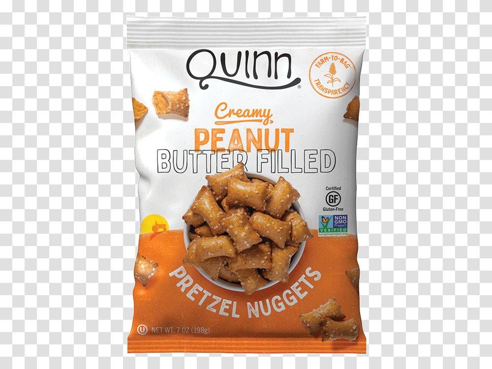 Quinn Peanut Butter Filled Pretzels, Food, Cracker, Bread, Sesame Transparent Png