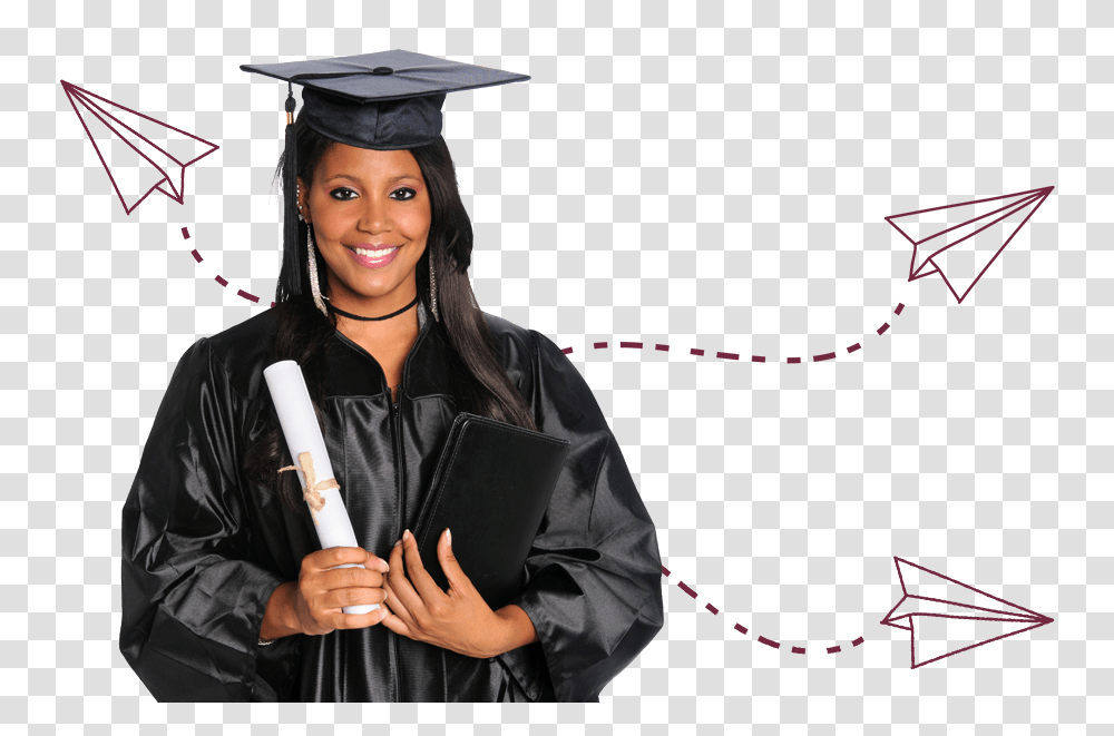 Quota Picture Of A Pretty Black Woman In A Graduation Academic Dress, Person, Human, Jacket, Coat Transparent Png