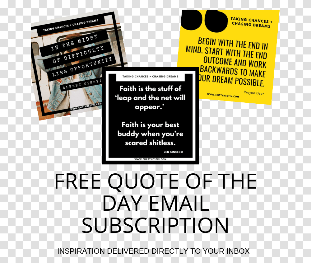 Quote Of The Day Subscription, Flyer, Poster, Paper, Advertisement Transparent Png