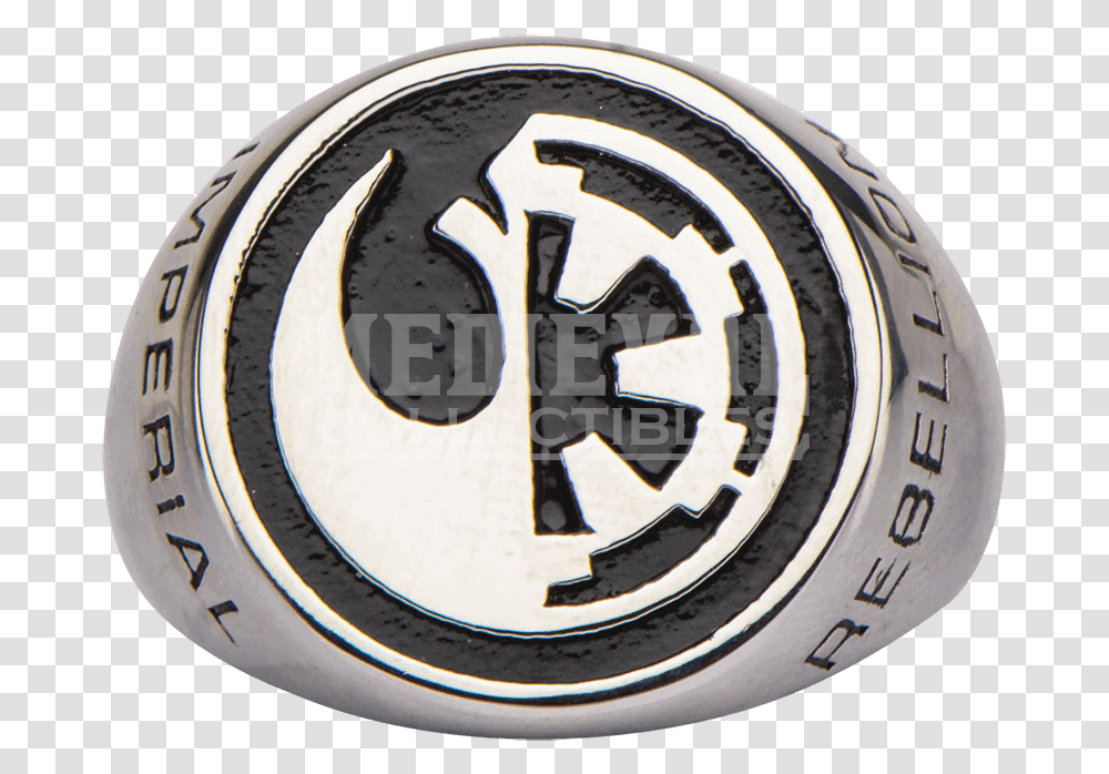Quotrogue One Split Symbol Signet Ring Star Wars Empire Logo Rogue One Logo, Clock Tower, Emblem, Wristwatch Transparent Png