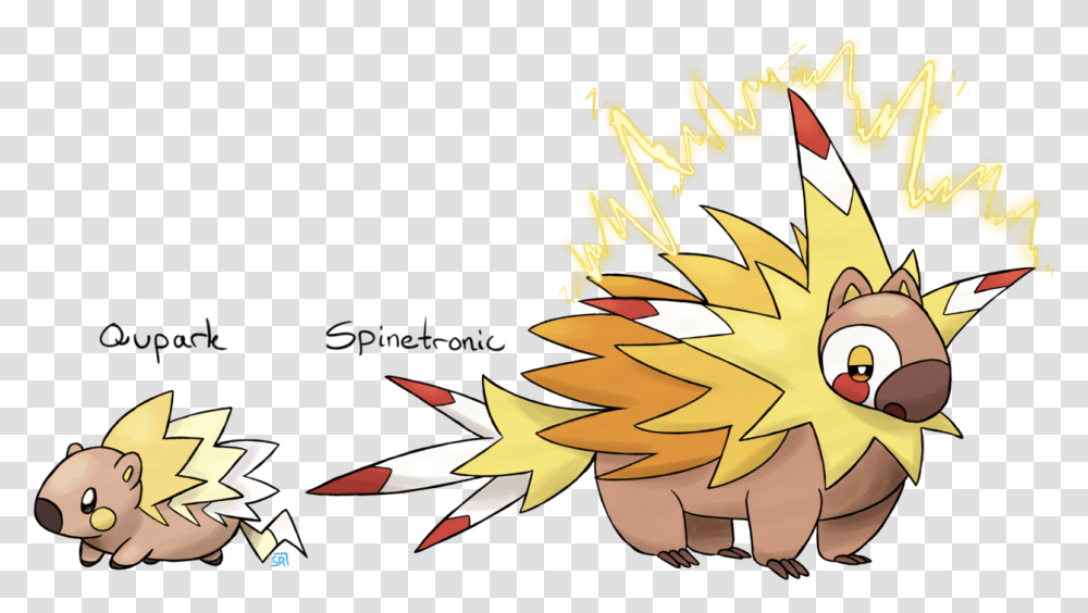 Quparkelectric Quill Pokemon Cartoon, Plant, Tree, Leaf Transparent Png