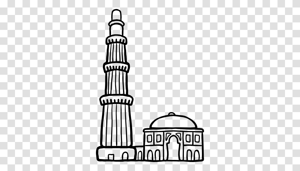 Qutb Minar, Architecture, Building, Pillar, Column Transparent Png
