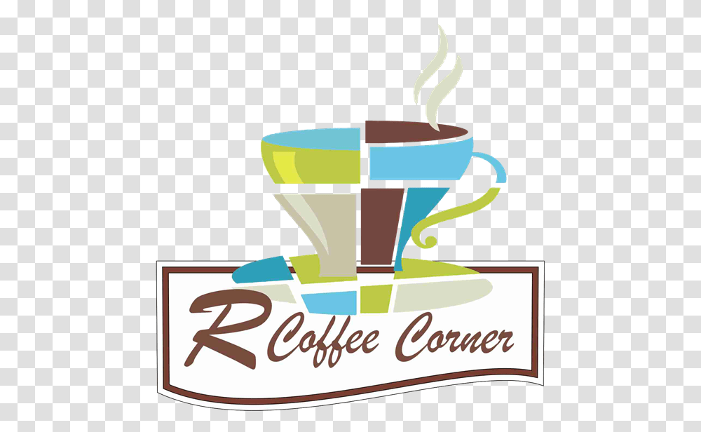 R Coffee Corner, Coffee Cup, Text, Label, Advertisement Transparent Png