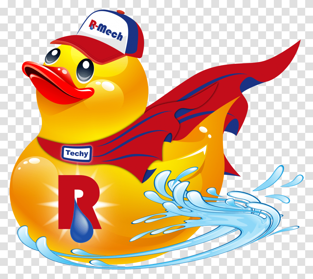 R Mech Heating Cooling Amp Plumbing Logo Duck, Outdoors, Nature, Water, Bird Transparent Png
