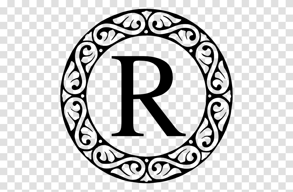 R Monogram Clip Art, Number, Oval Transparent Png