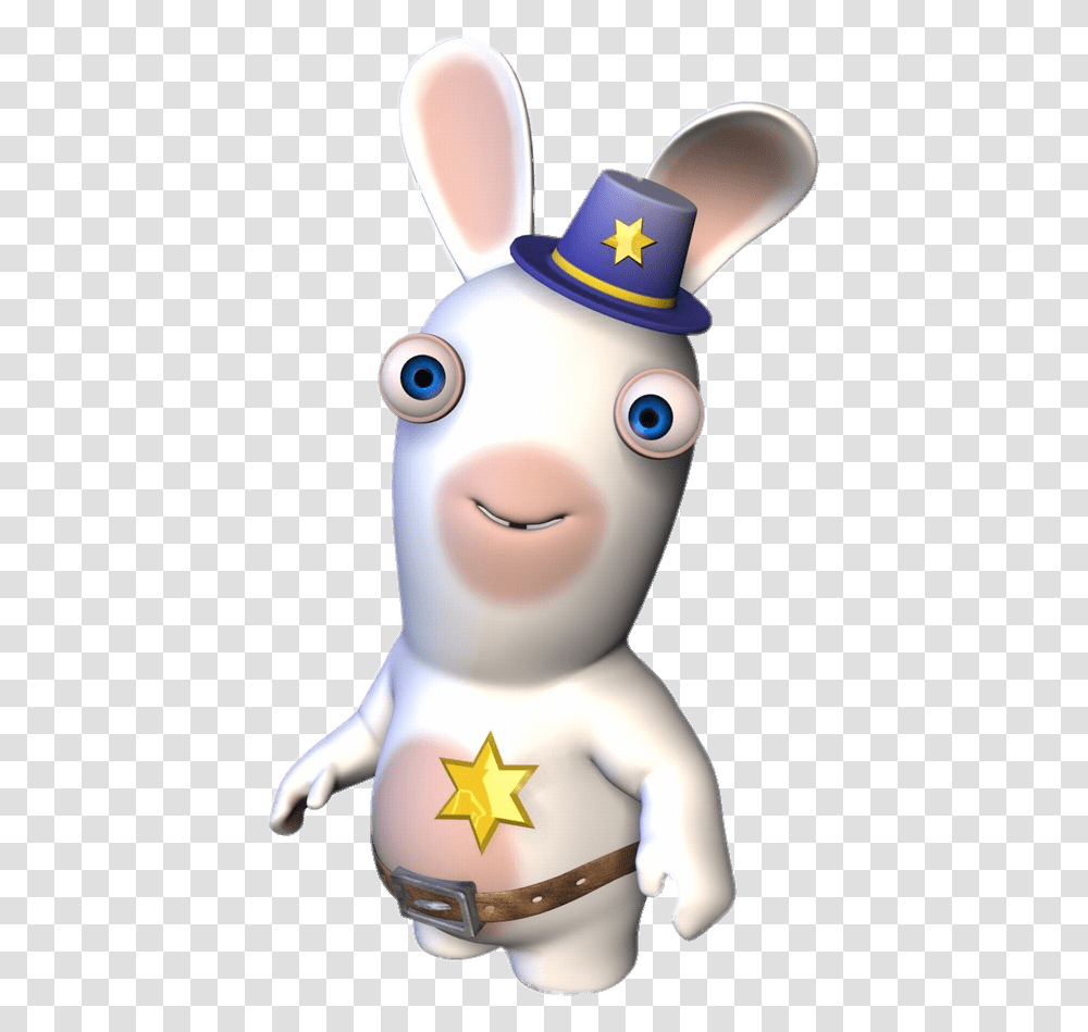 Rabbid Sheriff Rayman Raving Rabbids, Toy, Star Symbol, Animal Transparent Png