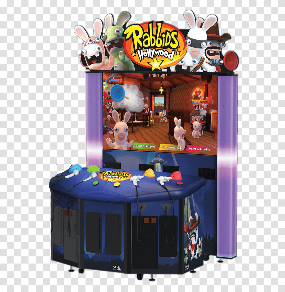 Rabbids Hollywood, Arcade Game Machine, Toy, Train, Vehicle Transparent Png