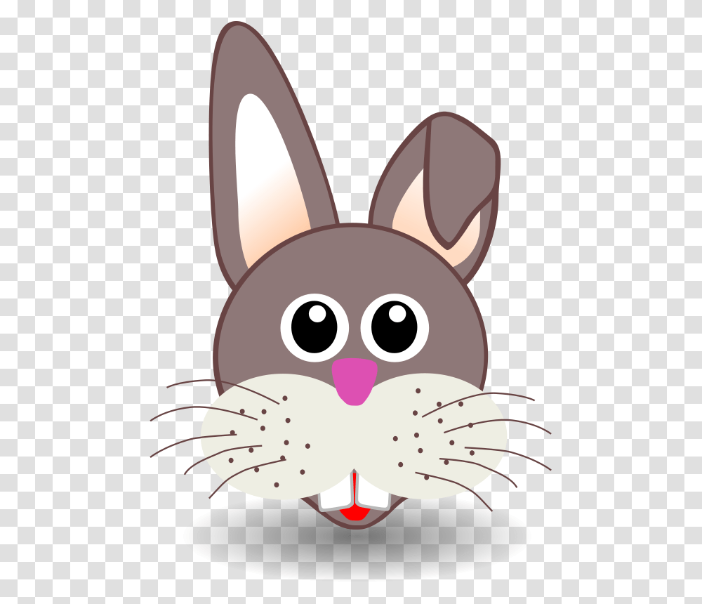 Rabbit 001 Face Cartoon, Animals, Mammal, Snout, Lamp Transparent Png