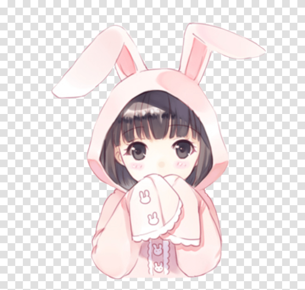 Rabbit Anime Image, Person, Drawing Transparent Png