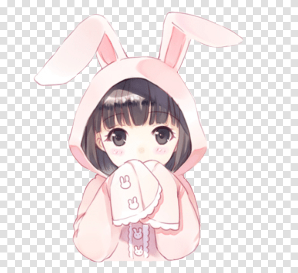Rabbit Anime Image Cute Anime Girl Drawings, Comics, Book, Manga, Art Transparent Png