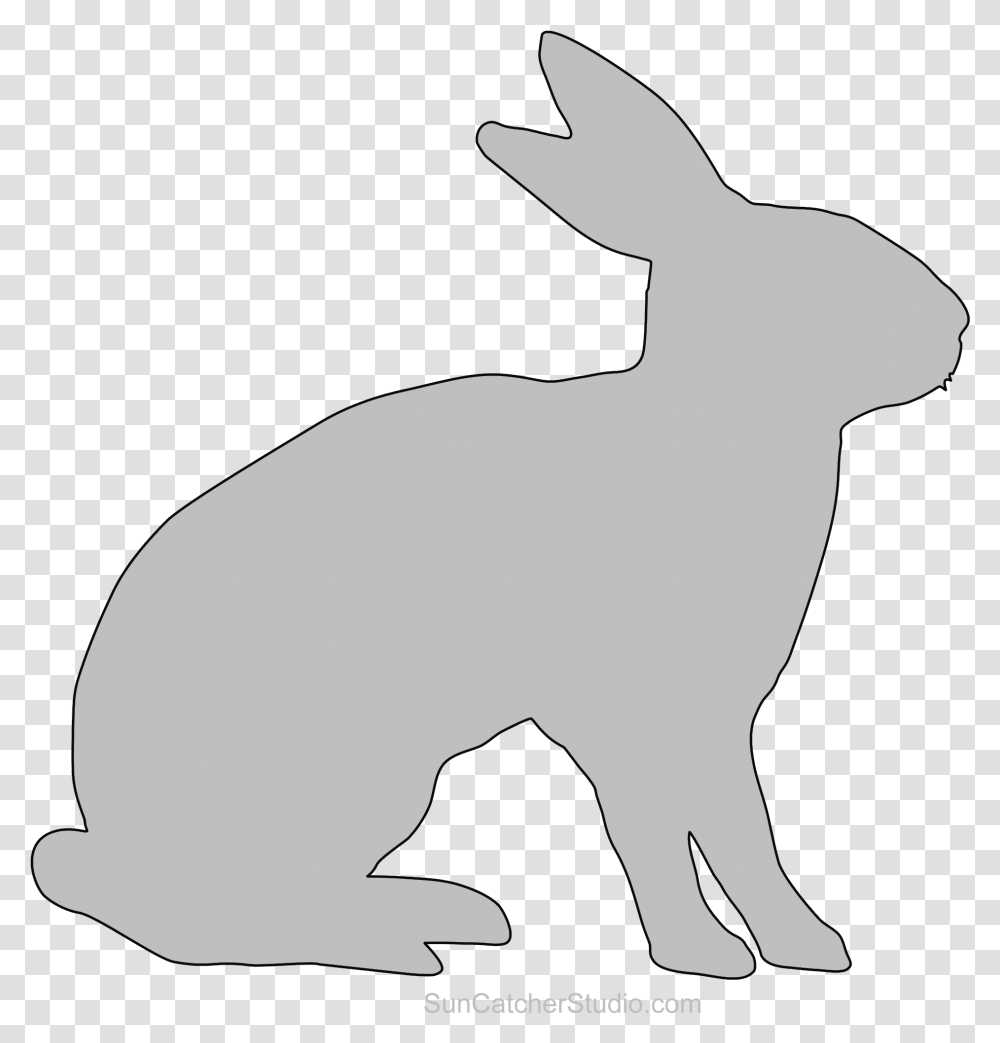 Rabbit Bunny Pattern Outline Clip Art Printable Downloadable Domestic Rabbit, Animal, Mammal, Person, Human Transparent Png