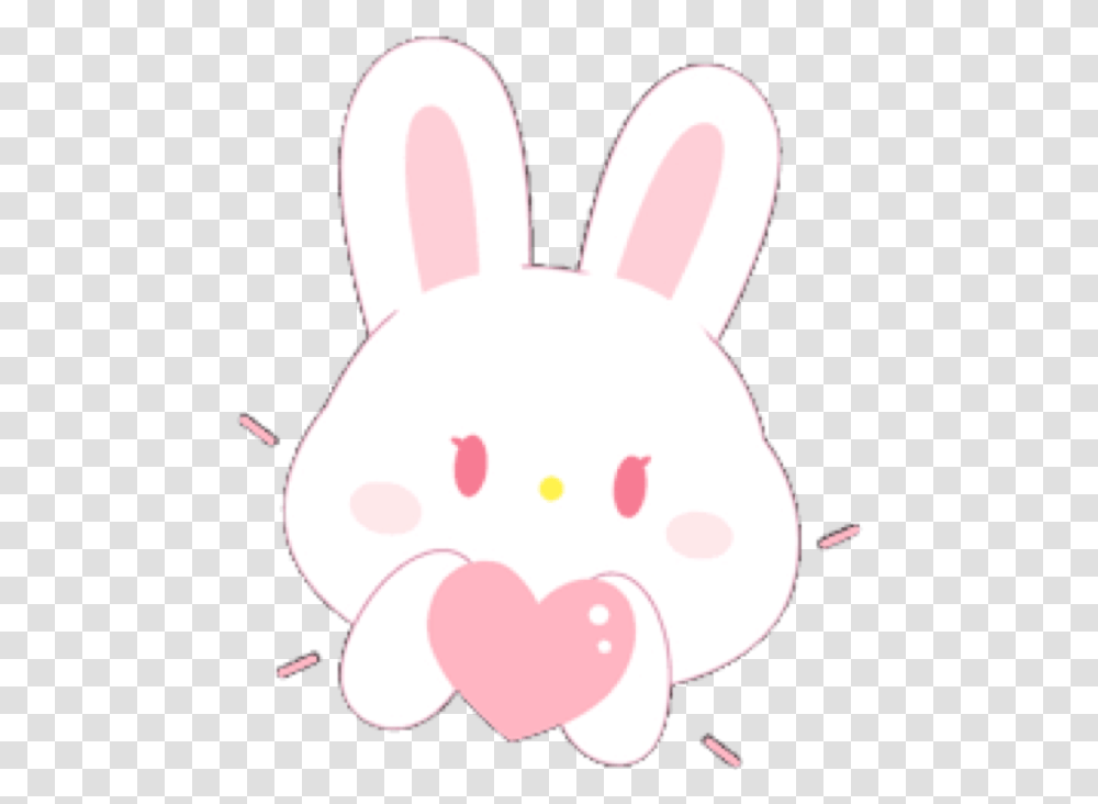 Rabbit Bunny Pink Cute Soft Aesthetic Pastel Pink Aesthetic Kawaii And Soft, Cushion, Sweets, Food, Confectionery Transparent Png