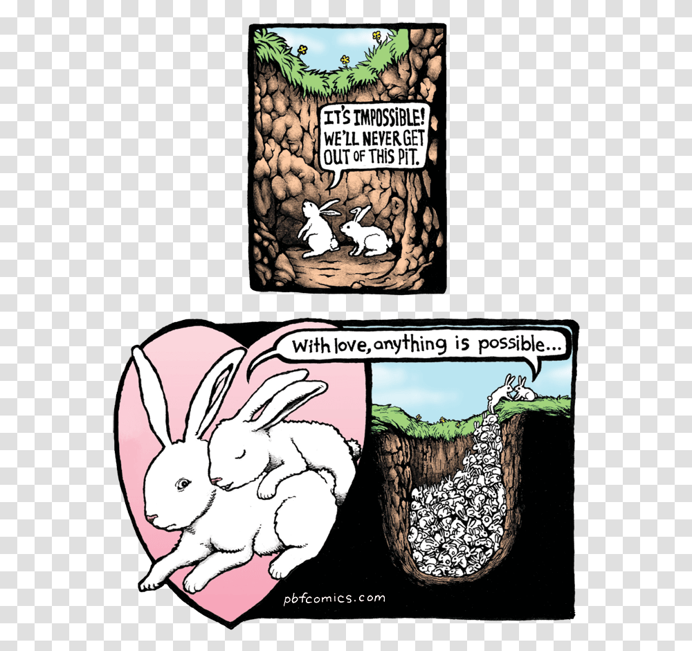 Rabbit Cartoon Bunny Pit Comics With Dark Twists, Book, Bird, Animal, Dog Transparent Png