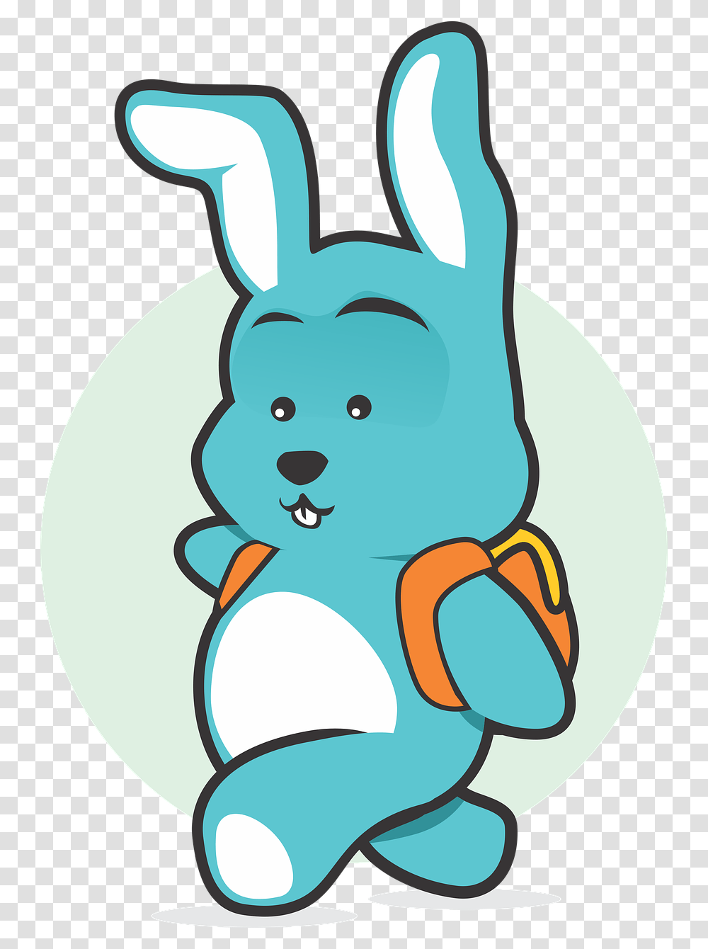 Rabbit Cartoon School, Animal, Mammal, Rodent, Bunny Transparent Png