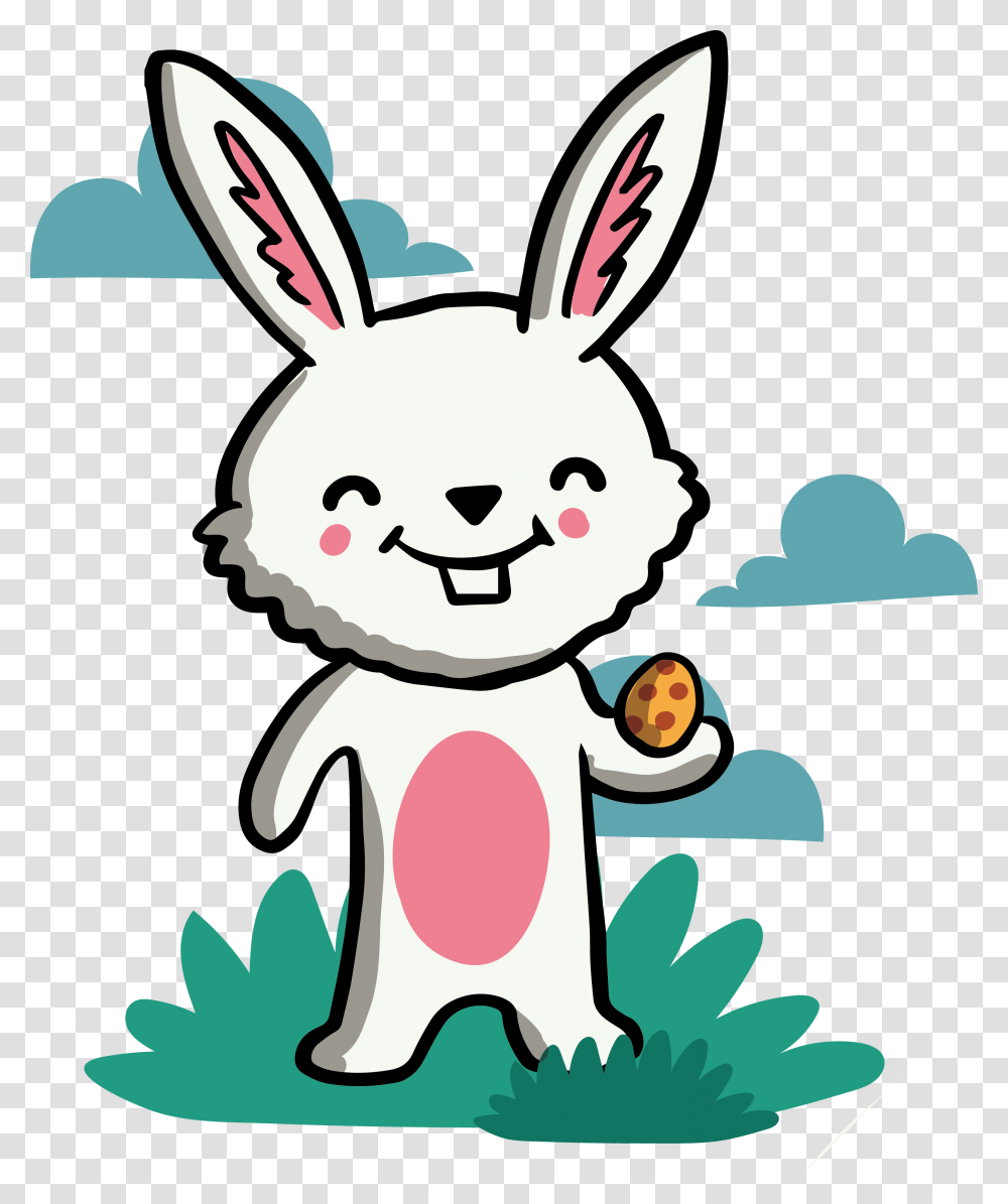 Rabbit Cartoon White Rabbit Cartoon, Label, Snowman, Outdoors Transparent Png