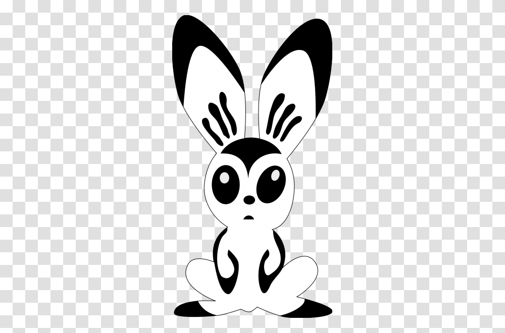 Rabbit Clipart Black And White Nice Clip Art, Stencil Transparent Png