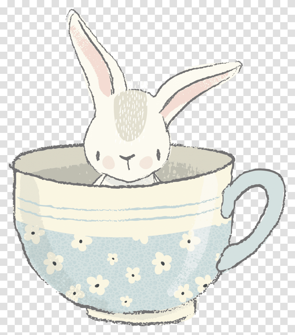 Rabbit, Coffee Cup, Drawing, Mammal Transparent Png