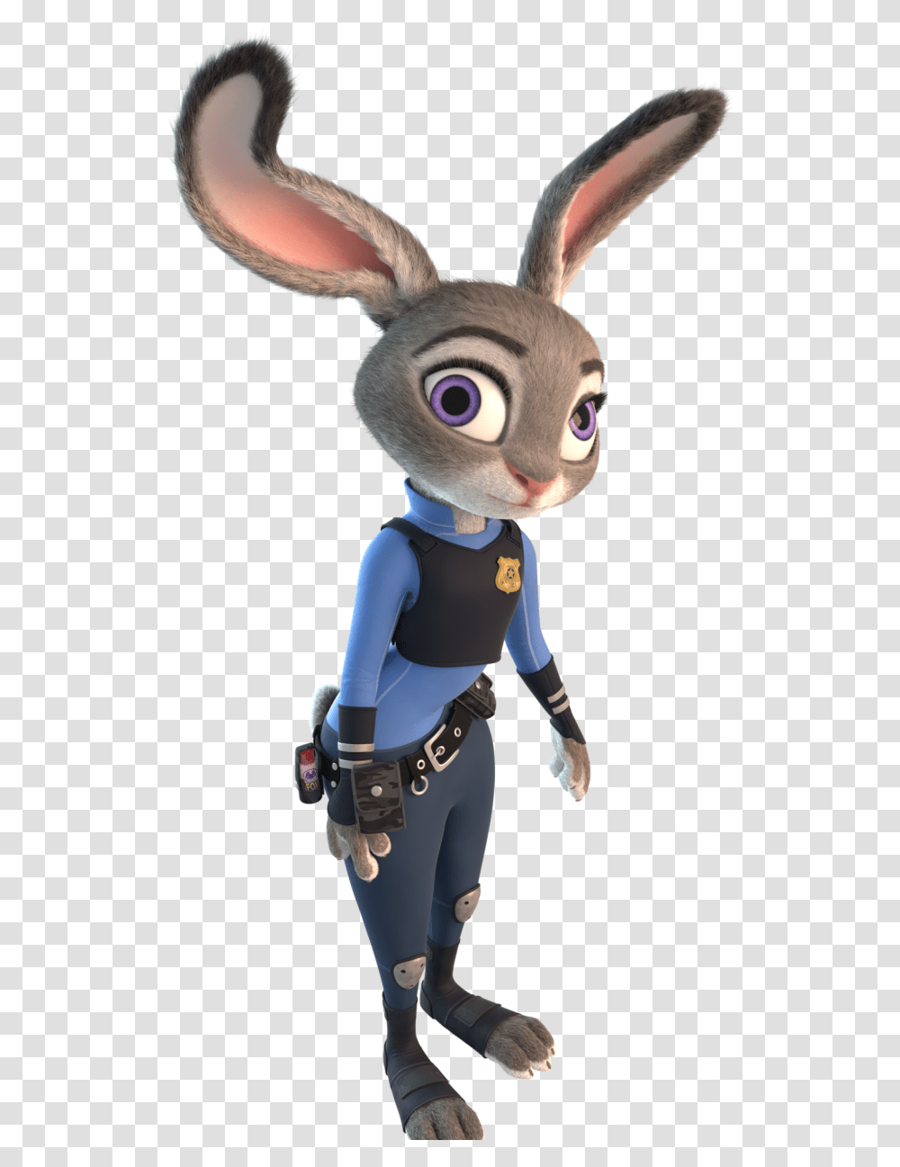 Rabbit Cop Cartoon, Figurine, Person, Human, Toy Transparent Png