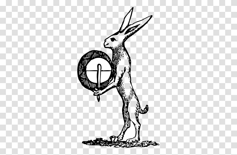 Rabbit Drummer White Drummers Rabbit And Clip Art, Stencil, Musical Instrument Transparent Png