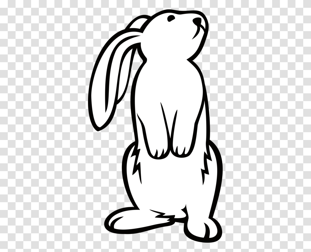 Rabbit Easter Bunny Hare Drawing Download, Hand, Stencil, Animal, Mammal Transparent Png