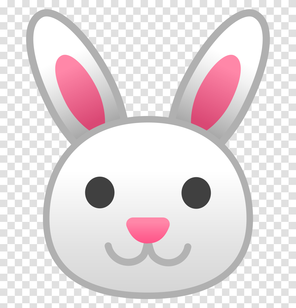 Rabbit Face Icon Noto Emoji Animals Nature Iconset Google Rabbit Face, Tape, Photography, Portrait, Stencil Transparent Png